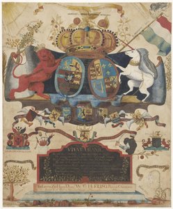 Allegorie op de verheffing van Willem IV, 1747