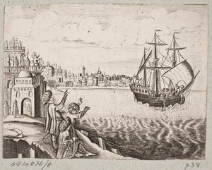 Illustratie voor Adam Olearius, “Persianischer Rosenthal von einem Sinnreichen Poeten Schich Saadi […]”, Schleswig 1660 door J. Muller