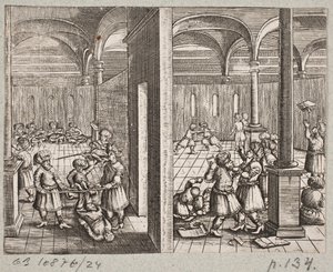 Illustratie bij Adam Olearius, "Persianischer Rosenthal von einem Sinnreichen Poeten Schich Saadi", Schleswig 1660 door J. Muller