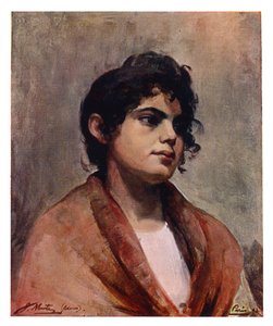 Studie van het hoofd van een Italiaans meisje, 1901