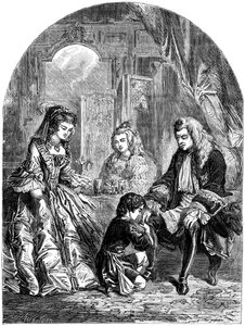 Horace Walpoles eerste ontmoeting met Koning George I door J. Nicholson