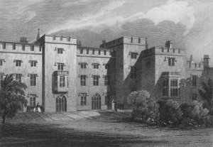 Het Huis van de Spreker, Westminster, Rivierkant door John Preston Neale