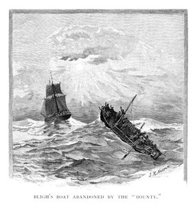 Kapitein Blighs boot verlaten door de Bounty, 1789 1886