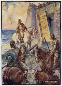 Zie je dat kleine zeil op zee? Daar is Macduff door J. R. Skelton