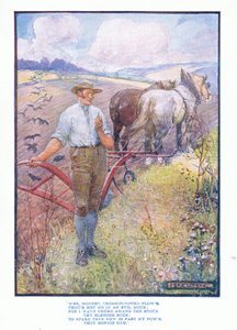 Wee bescheiden, karmozijnrode bloem, uit Engelse Literatuur uitgegeven door T C & EC Jack, ca. 1920