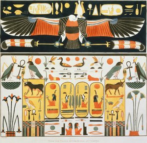 Muurschildering uit de Graven van de Koningen van Thebe, ontdekt door G. Belzoni, plaat 2 uit `Plates Illustrative of the Researches in Egypt and Nubia`