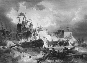 Admiraal Duncans overwinning op de Nederlandse vloot, Noordzee, 11 oktober 1797