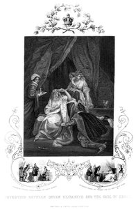 Interview tussen Koningin Elizabeth en de Graaf van Essex, 19e eeuw door J. Rogers