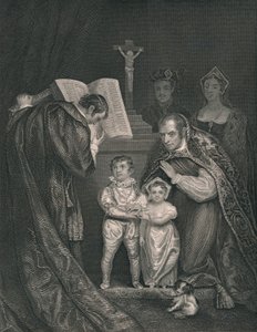 Het huwelijk van Richard Hertog van York. Broer van Edward V., 1478, 1821, midden 19e eeuw door J. Rogers