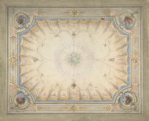 Plafondontwerp voor de boudoir, Ardgowan, ca. 1868