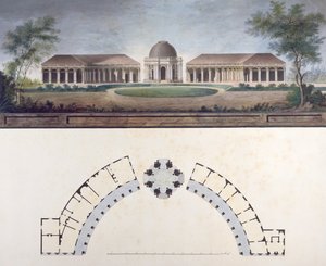 De Tempel van de Zon bij de Bayreuth Hermitage c.1780 door J. Saher
