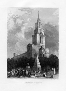 Limehouse Kerk, Londen, 19e eeuw door J. Woods