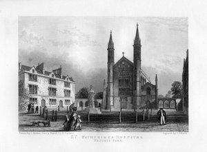 St. Katherines Hospital, Regents Park, Londen, 19e eeuw door J. Woods