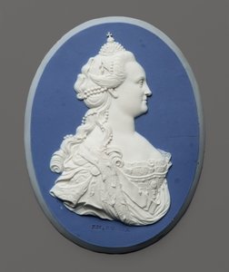 Portretmedaillon van keizerin Catharina II van Rusland, ca. 1775
