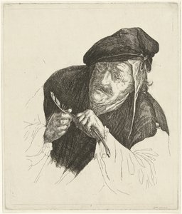 Man vermaakt zijn pen door Jabes Heenck