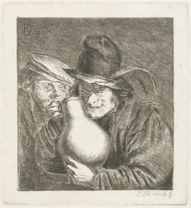 Twee boeren met een kruik