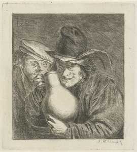 Twee boeren met een kruik