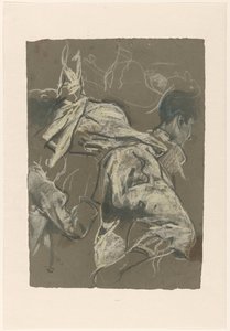 Draperiestudies en een kop door Jac van Looij