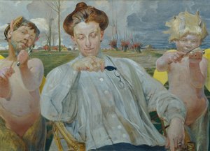 De vrouw van de kunstenaar door Jacek Hyacinth Malczewski