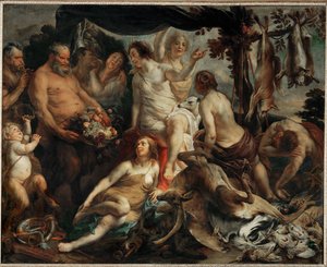 Le repos de Diane chasseresse - Diana rust uit na de jacht ... door Jacob (studio of) Jordaens