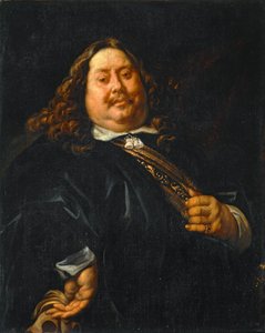 Portret van een zwaarlijvig persoon, voorheen bekend als Portret van admiraal Michel-Adrien Ruyter - Portret van een zwaarlijvig persoon ... door Jacob (studio of) Jordaens
