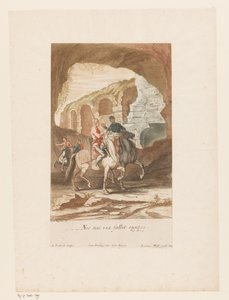 Ruiters in gesprek door Jacob Andreas Fridrich (I)