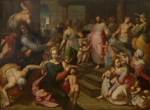 Christus zegent de kinderen Laat de kinderen tot mij komen