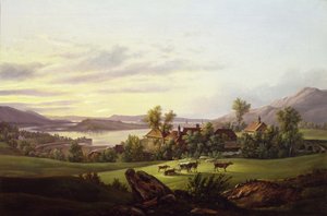 Uitzicht over Bergen vanaf Haukeland door Jacob Calmeyer