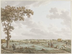 De Tafelberg in het landschap, gezien vanaf het Sint-Janskerkhof bij Laren