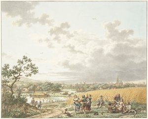 Zomer, middag en lucht De vier seizoenen, tijden van de dag en elementen (serietitel) door Jacob  Cats