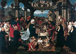 De Aanbidding van het Christuskind met de Familie Boelen