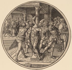 De Geseling van Christus en Christus voor Pilatus