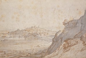 Een uitzicht op Rye vanaf Point Hill door Jacob Esselens