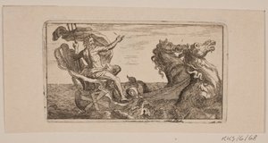 Neptunus. Illustratie voor Jacob Fosie, "Lære-Klude [...] of Proeven op Koper, Slijpen, Gronden, Naalden, Etswater, Inkt, Wissen, Laden en Drukken van 1741 tot 1743" door Jacob Fosie