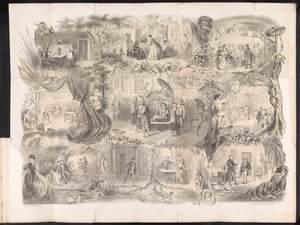 Spotprent in Delftse studentenalmanak, 1858 door Jacob Gosschalk