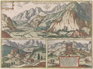 Drie gezichten in en rond het dal van de Inn in Oostenrijk, met de Alpen op de achtergrond