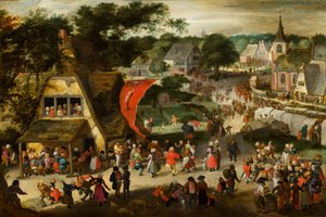 Kermis op Sint Sebastiaansdag door Jacob I Savery