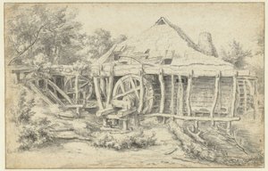 Gezicht op een watermolen
