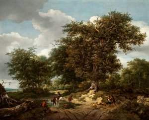 De grote eik, 1652 door Jacob van Ruisdael