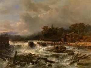 Dutch: Waterval in Noorwegen Waterfall in Norway door Jacob Jacobs