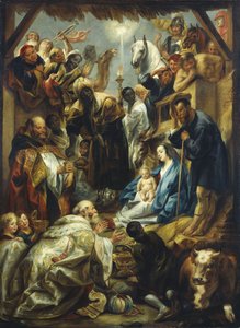 Aanbidding der Koningen door Jacob Jordaens