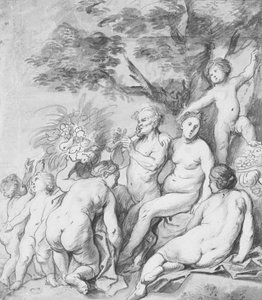 Allegorie van vruchtbaarheid Recto, ca. 1640 door Jacob Jordaens