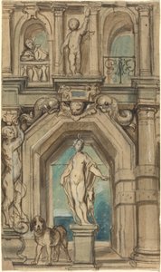 Ontwerp voor een Muurdecoratie door Jacob Jordaens