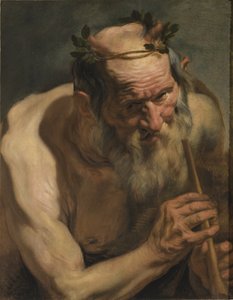 Oude sater met een fluit, c.1620