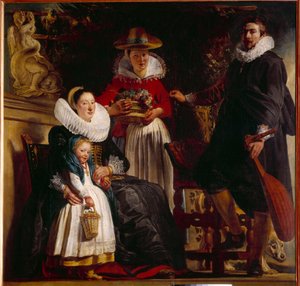 De familie van de kunstenaar door Jacob Jordaens