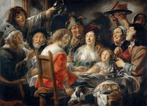 De koning drinkt, of familiediner op het feest van Driekoningen