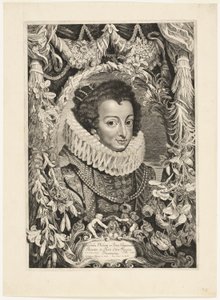 Elisabeth van Bourbon, koningin van Spanje, plaat 13 uit Duces Burgundiae (Hertogen van Bourgondië) door Jacob Louys