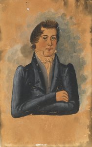 Portret van een man, begin 19e eeuw door Jacob Maentel