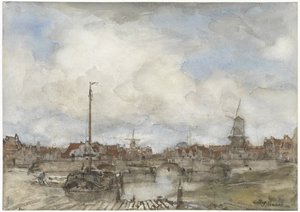 Gezicht op een stad