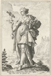 Geloof (Fides) door Jacob Matham (attributed to)